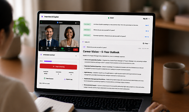 AI live video interview assistant